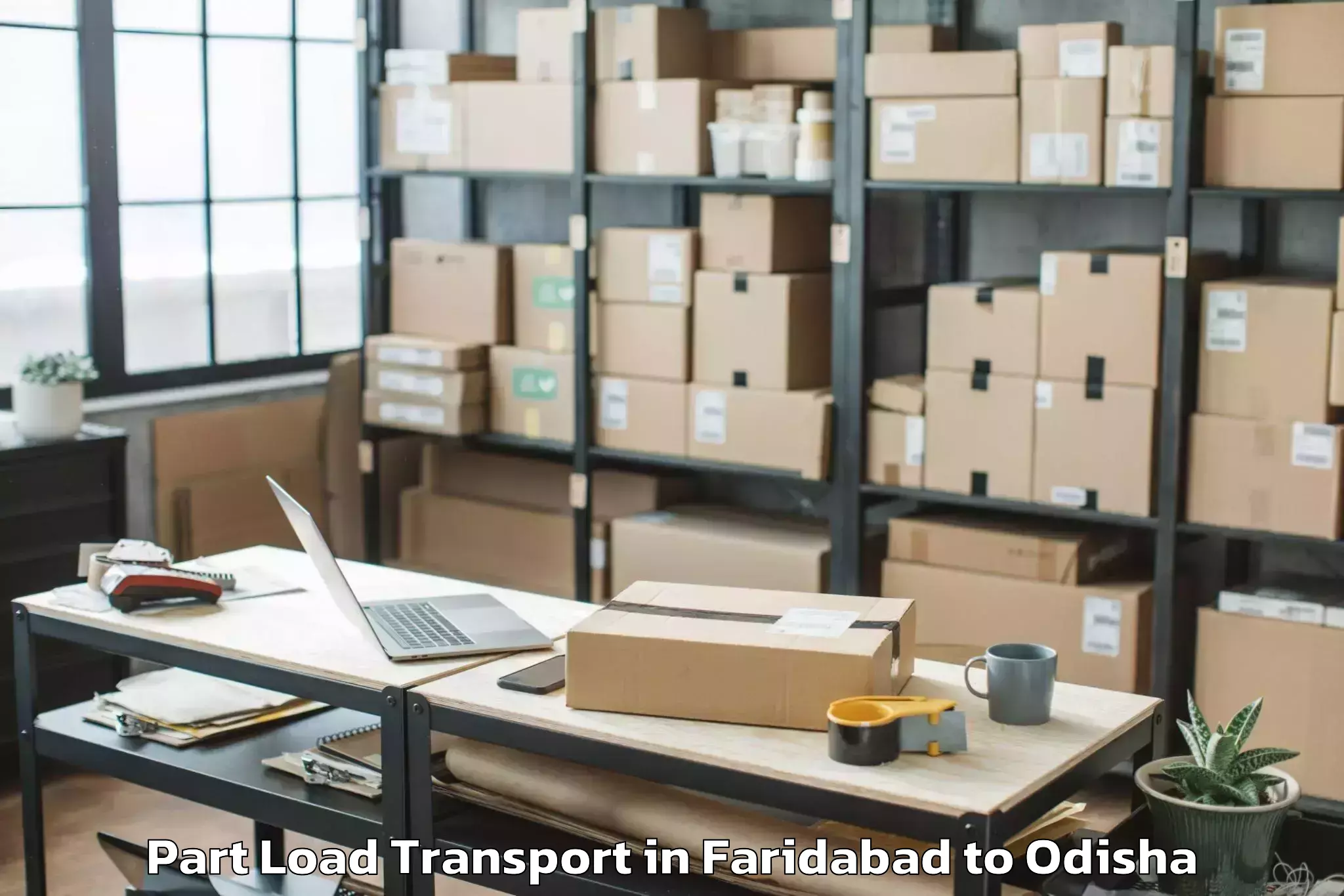 Book Faridabad to Banapur Part Load Transport Online